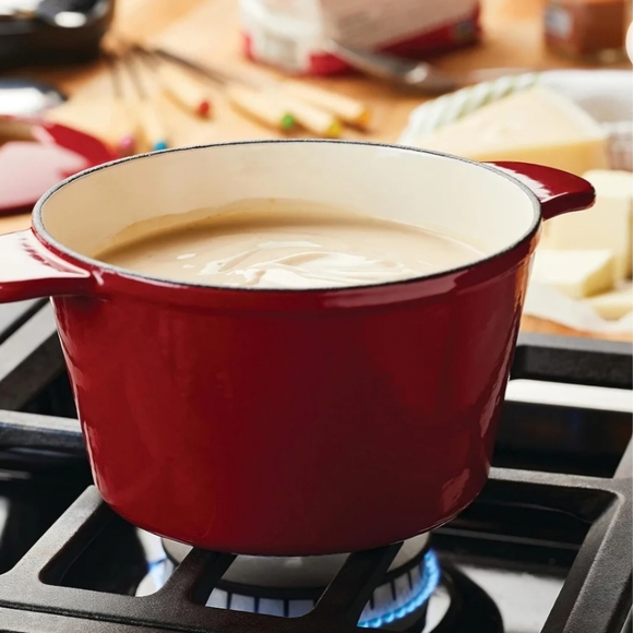 Rachael Ray Red Fondue Pot - cast iron - Picture 6 of 12